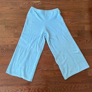 Fuzzy baby blue pajama pants
